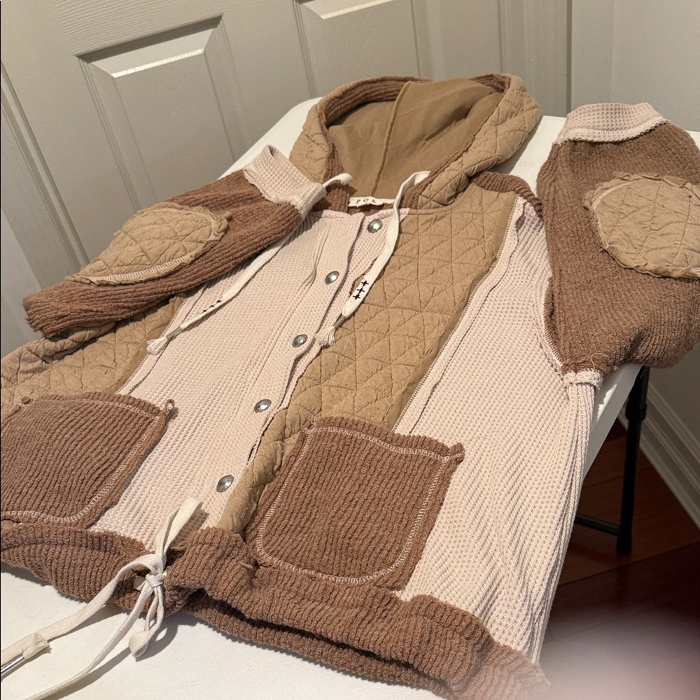 POL Two-Tone Quilted Utility Jacket - Picture 11 of 11